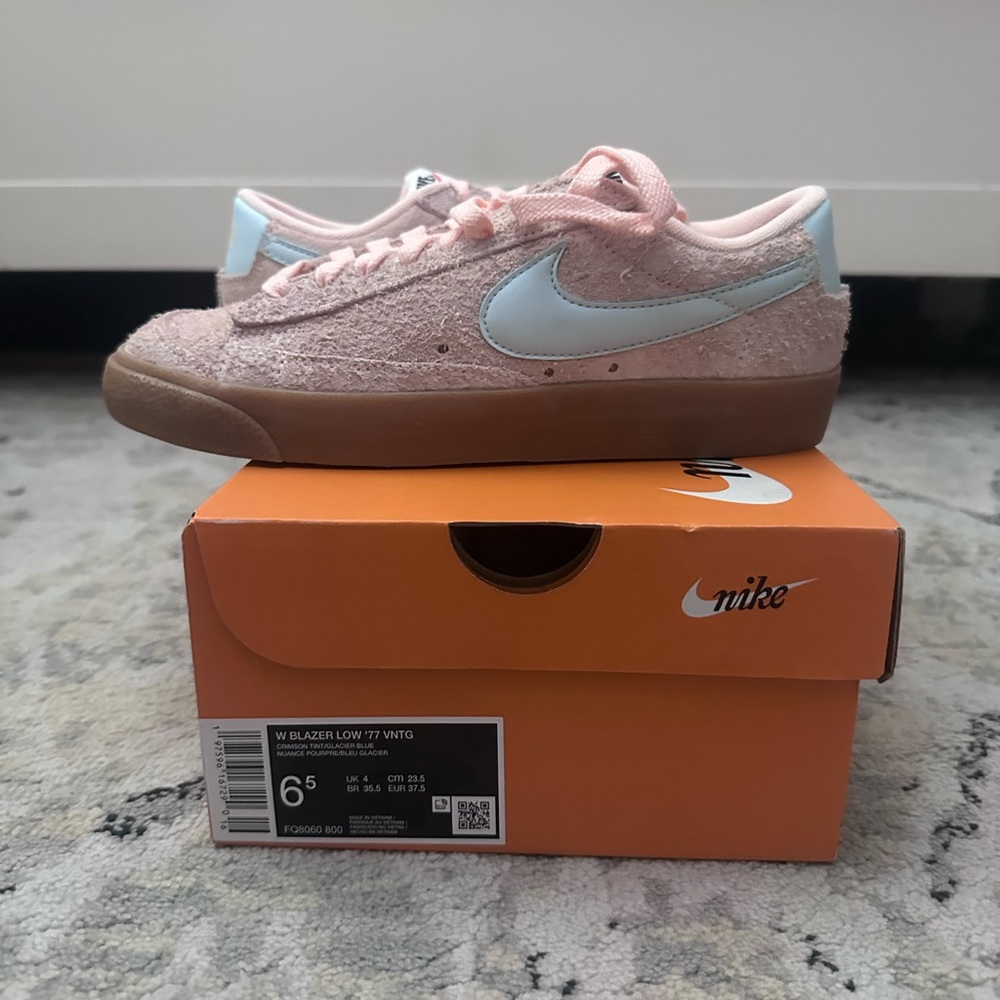 Nike Blazer Low '77 in Pink and Light Blue